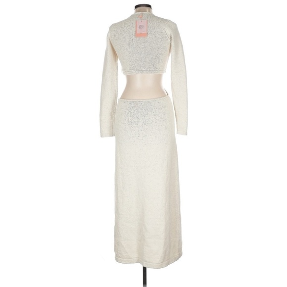 CULT GAIA Knit Cut Out Jana Dress in Off White Size Large NWT - Picture 14 of 15